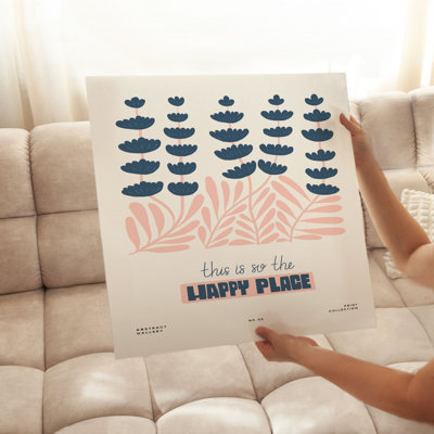 Floral This is so the Happy Place Modern Unframed Art Print