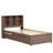 Twin Size Bed With Walnut Headboard And Built-In Charging Stand In Port Organizing Drawers - Stylish, Space Saving-1931409533