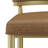 Migel Metal And Upholstered Adjustable Height Stool, Gold With Brown PU