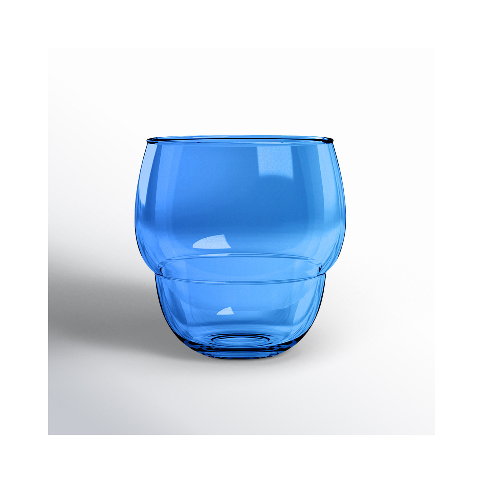 Tarhong Stacking Bubble Tumbler, 14 Oz., Blue