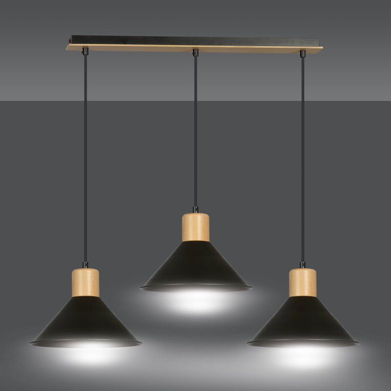 Sweetwater 3 - Light Kitchen Island Pendant, Black