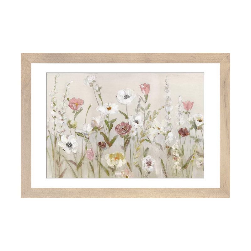 «Bloomin Around» par Sally Swatland, impression, Papier avec cadre photo en bois naturel, H 16 po x l 24 po x P 1 po, Oui