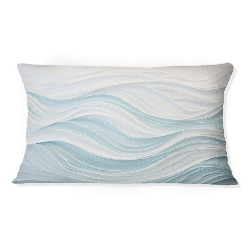 Coussin bleu et blanc Simplicity Wave