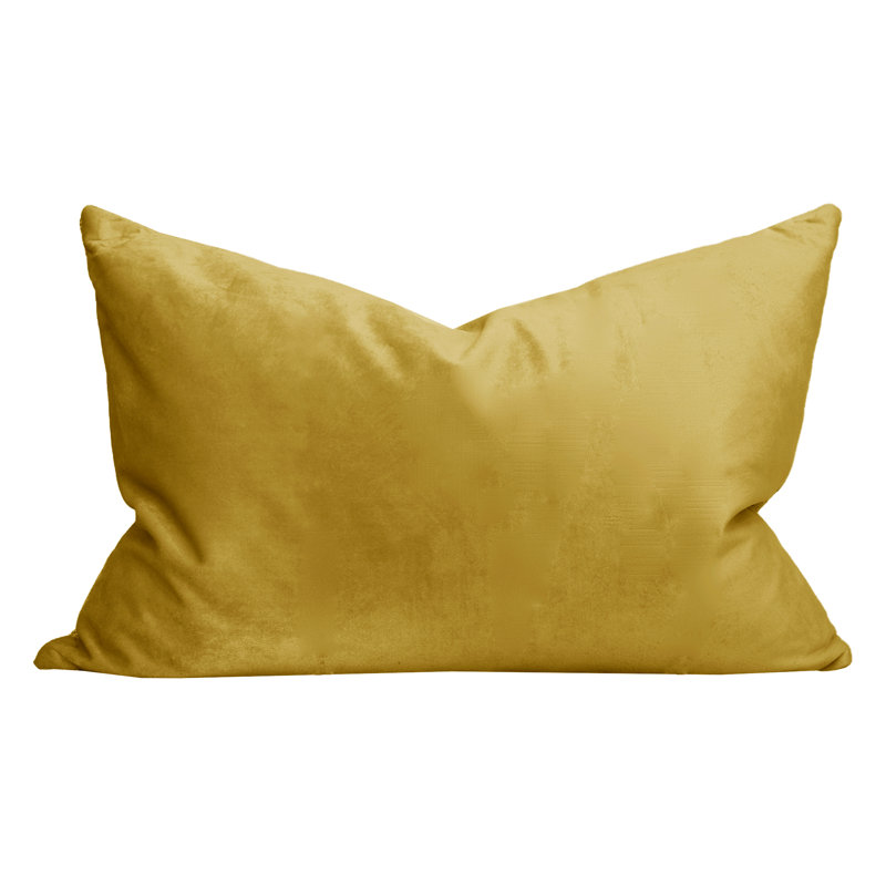 Striped Feather Throw Pillow, Gold