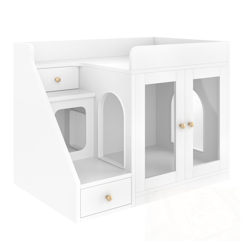 Ingaborg avec 2 tiroirs de rangement, Blanc
