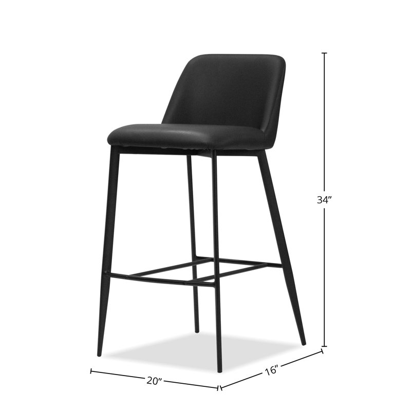 Seville Upholstered Counter Stool with Metal Frame