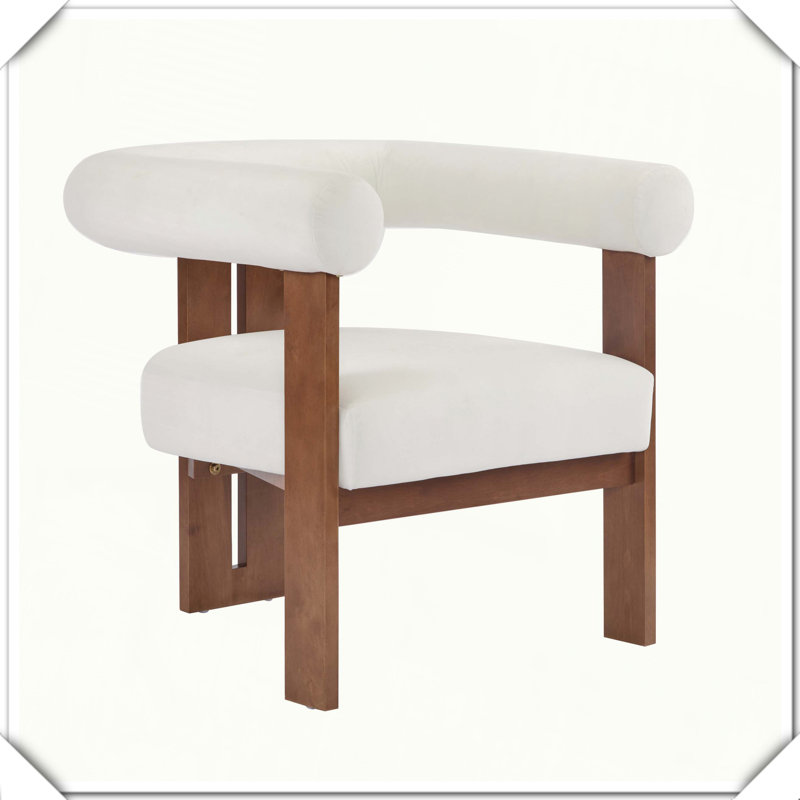 Chaise d'appoint moderne rembourrée pour la maison, Beige
