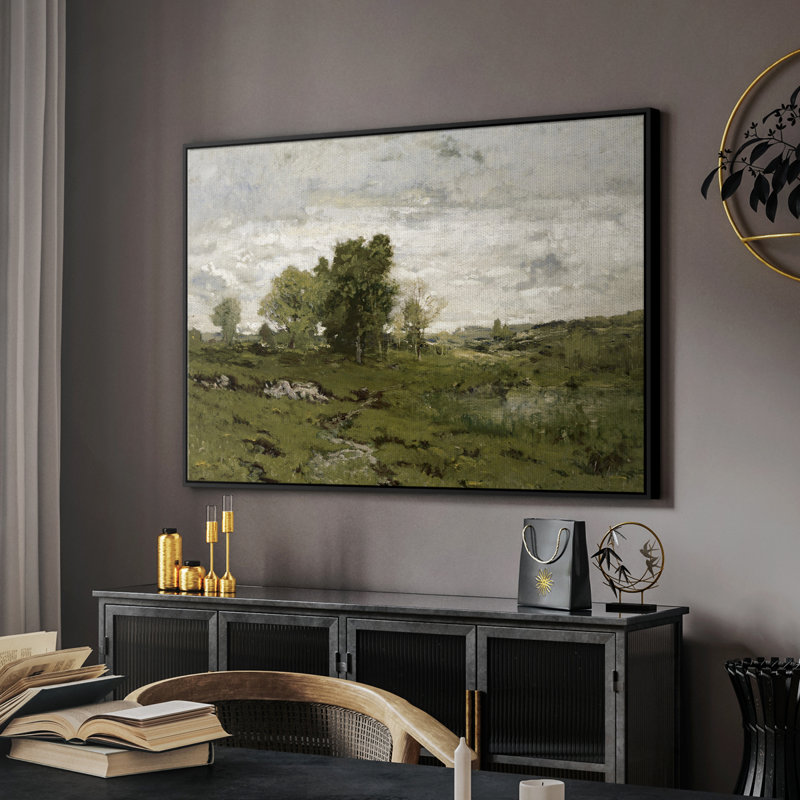 «Vintage Landscape-DCLXIV» sur toile, Noir, H 27 po x l 41 po