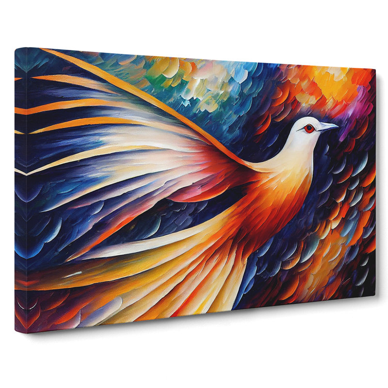 Dove Bird Vol.2 Abstract - Wrapped Canvas, 50cm H x 76cm W x 3cm D