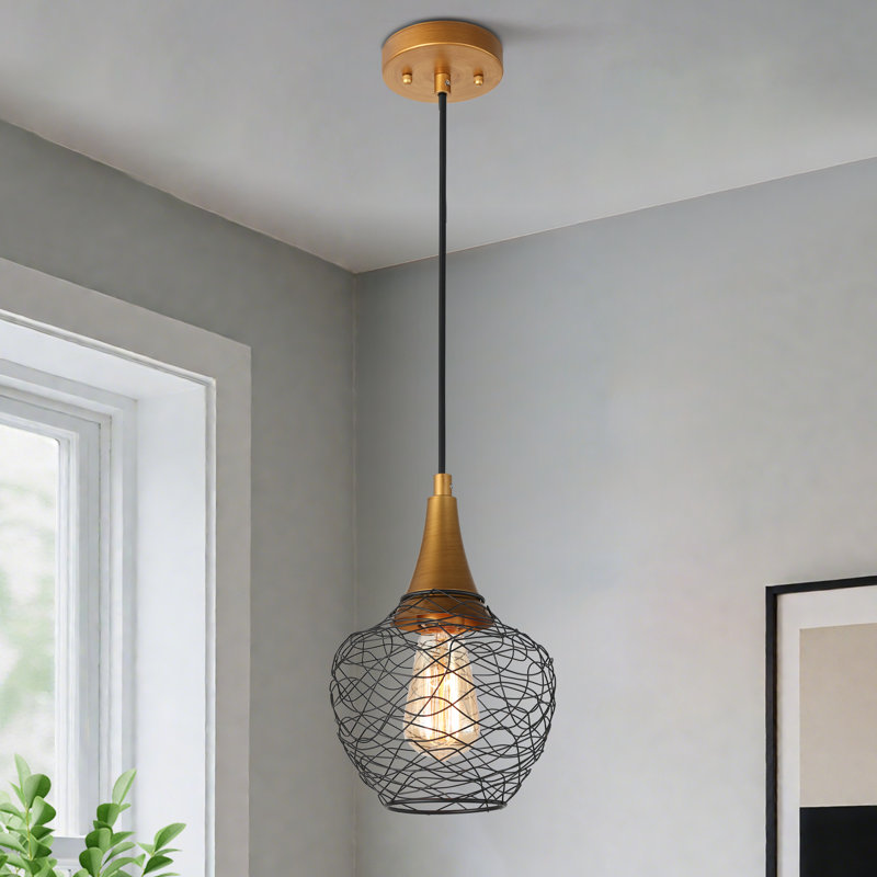 Abbighail 1 - Light 7"W Mini Single Teardrop Pendant