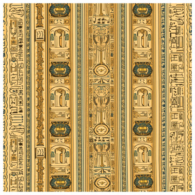 Egyptian Hieroglyphic Motif Blankets