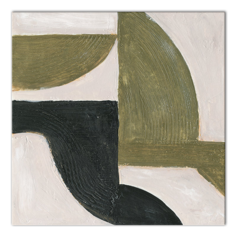 «Abstract Moody Shapes», reproduction de peinture acrylique, Toile tendue, H 24 po x l 24 po, Sans cadre
