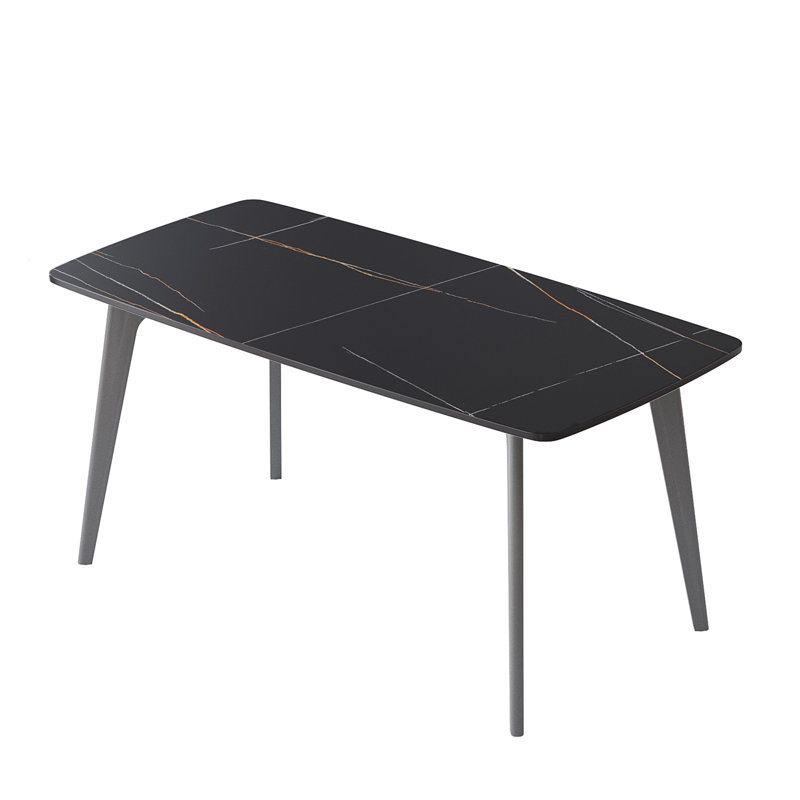 Table de salle à manger 62,99 po Modern Stone, Noir
