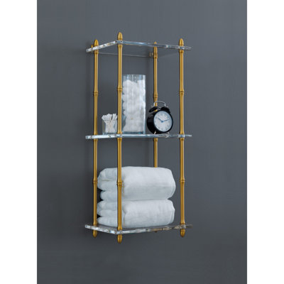 Carmel Brass Lucite Shelf