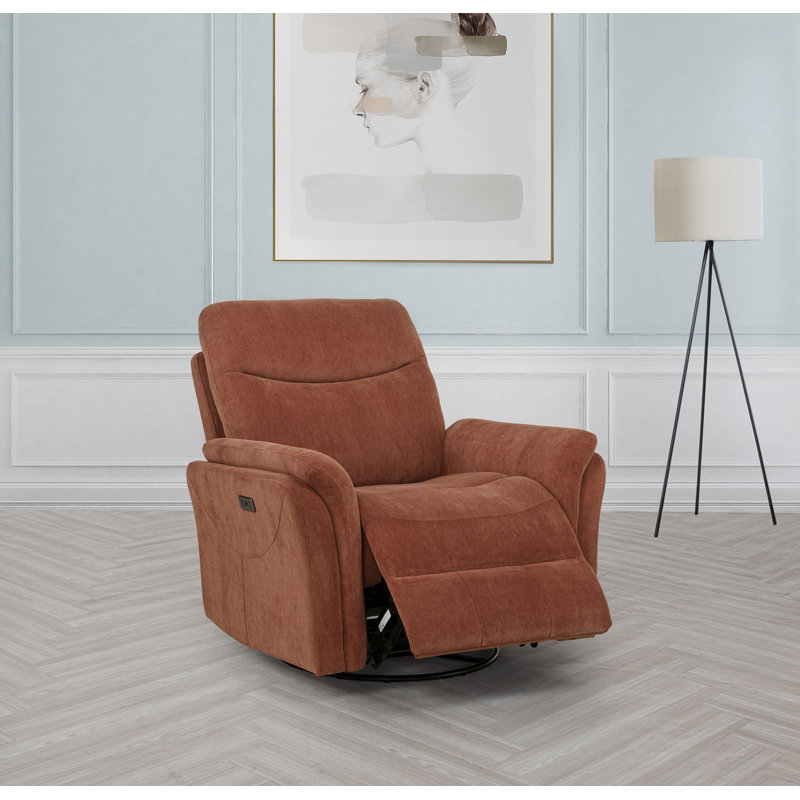 Fauteuil oscillant inclinable électrique pivotant Adler Rouille, Brun