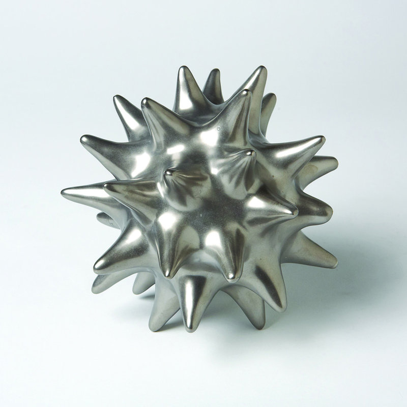 Urchin, 7" H x 7" W x 7" D, Antique Gold