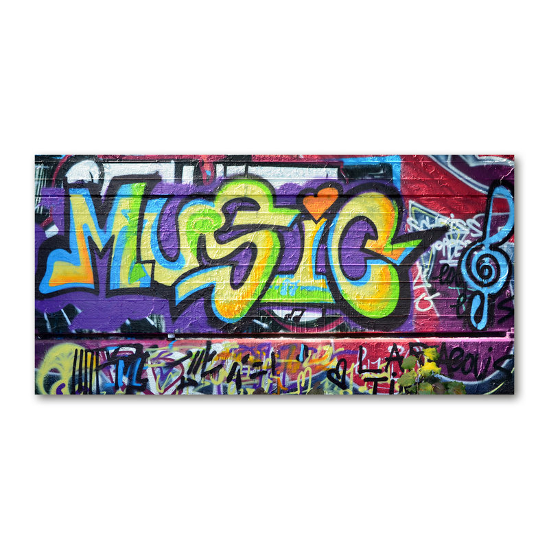 Graffiti On The Wall - No Frame Print on Canvas