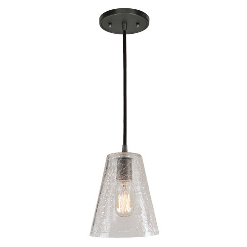 Baptiste 1 - Light Single Pendant, 10" H x 7.5" W, Gun Metal