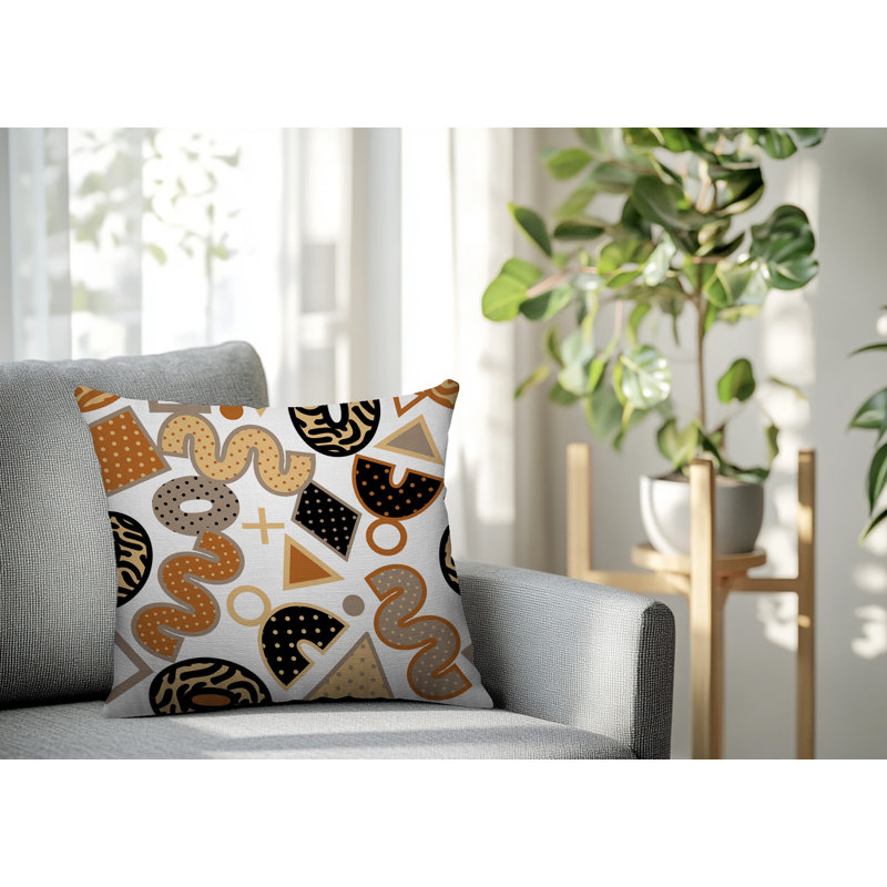Coussin carré intérieur / extérieur Trixel, Carré 16 po