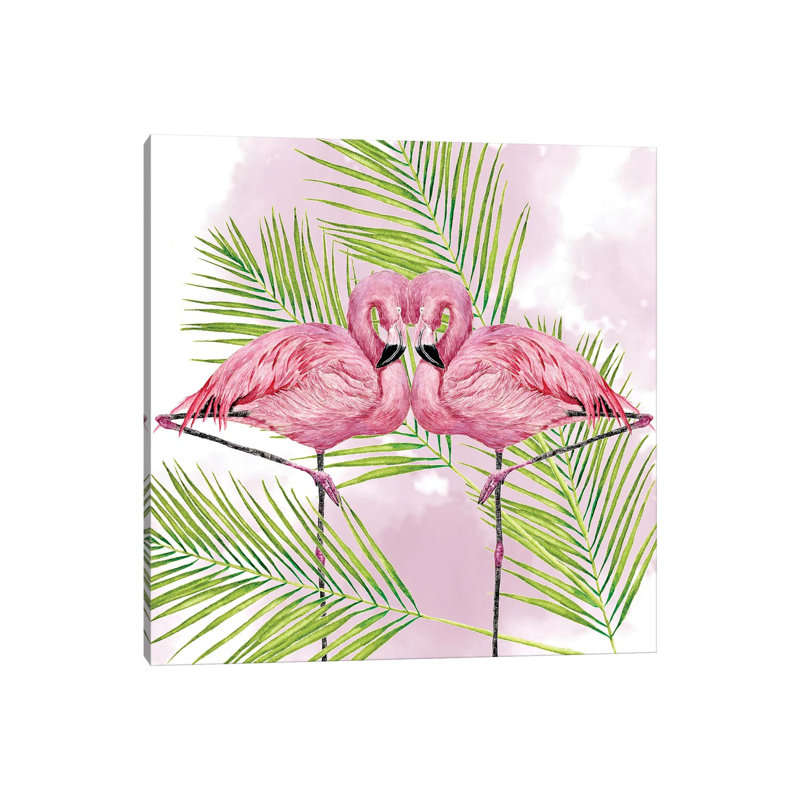 Pink Flamingo Collection by Melissa Wang - Wrapped Canvas Painting, 93.98 cm H x 93.98 cm W