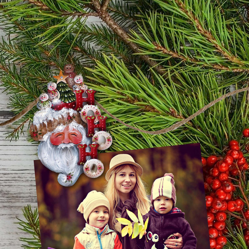 6 Piece Magical Baby Santa Decorative Wooden Clip-on Ornaments by J. Mills-Price