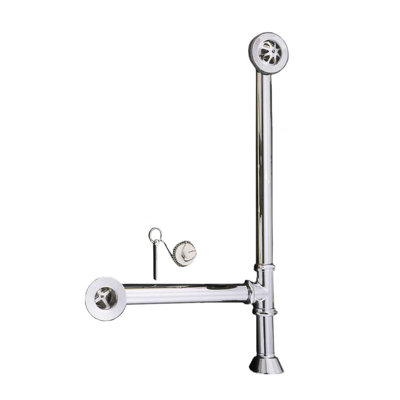 Toe Tap Extended Waste and Overflow Tub Drain