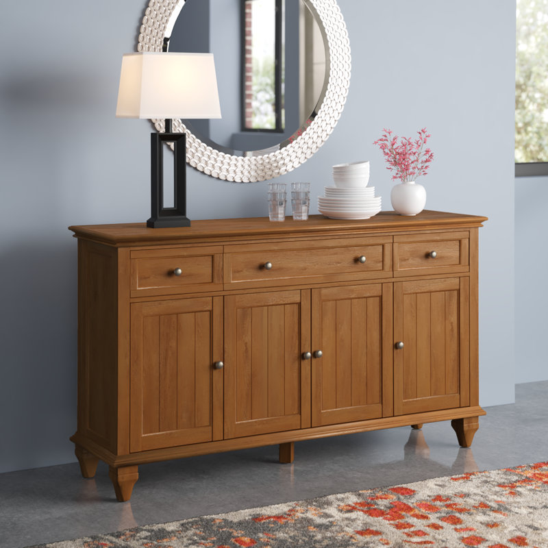 Lark Manor Alvieri 58" Wide 3-Drawer Sideboard