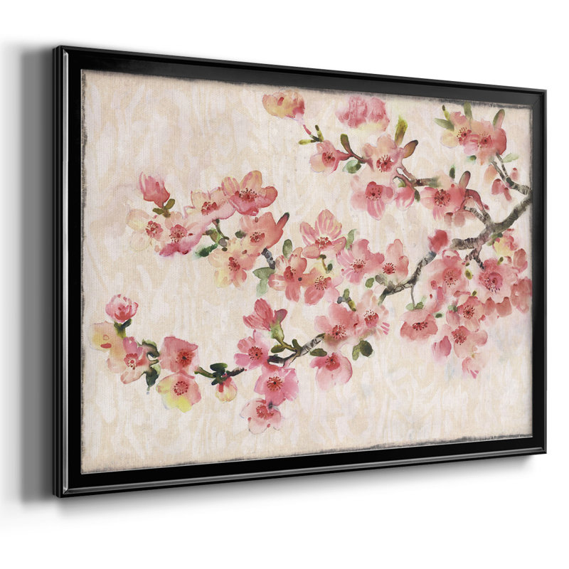 «Cherry Blossom Composition I», reproduction d'art sur toile simple, H 18 po x l 26 po x P 1,5 po, Noir