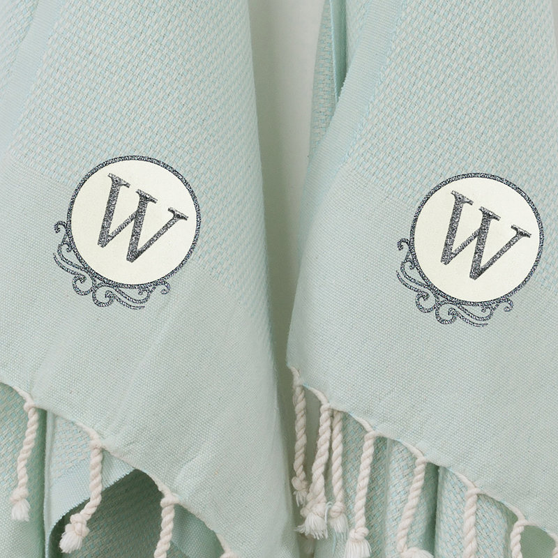 Serviettes de bain / invité Fun in Paradise Pestemal (ensemble de 2 serviettes 100% coton turc, Écume de mer, A