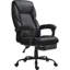 Chaise ergonomique - Pivot inclinable avec repose-pieds, hauteur réglable, dossier haut pour grand et grand, dossier noir, coussin de siège moelleux