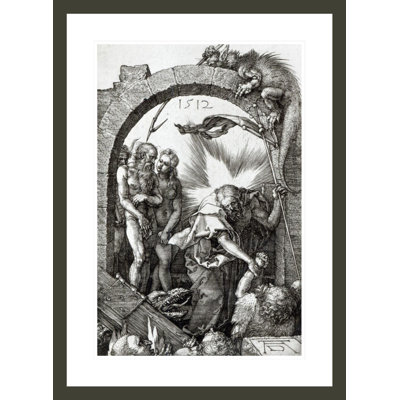 «Harrowing of Hell or Christ's Descent in Limbo» par Albrecht Dürer, impression giclée encadrée