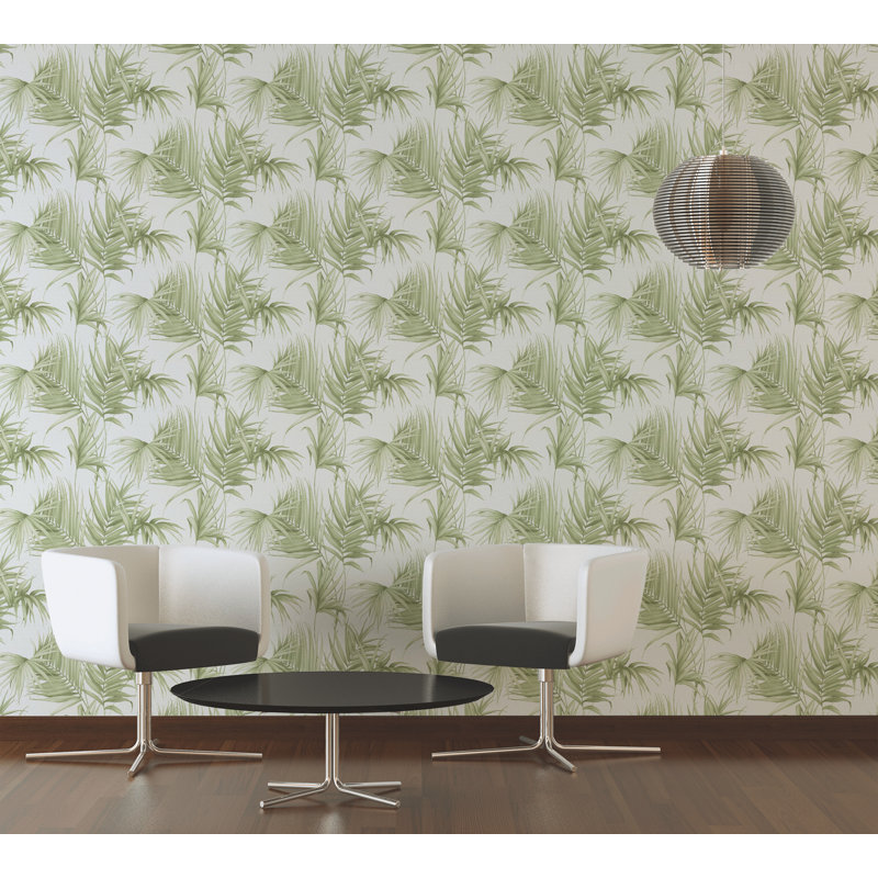 Dream Again 10.05m x 53cm Textured Wallpaper Roll, Cream/White/Green