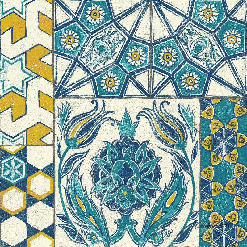 Turkish Tiles Exotic III, H 12 po x l 12 po x P 1,25 po