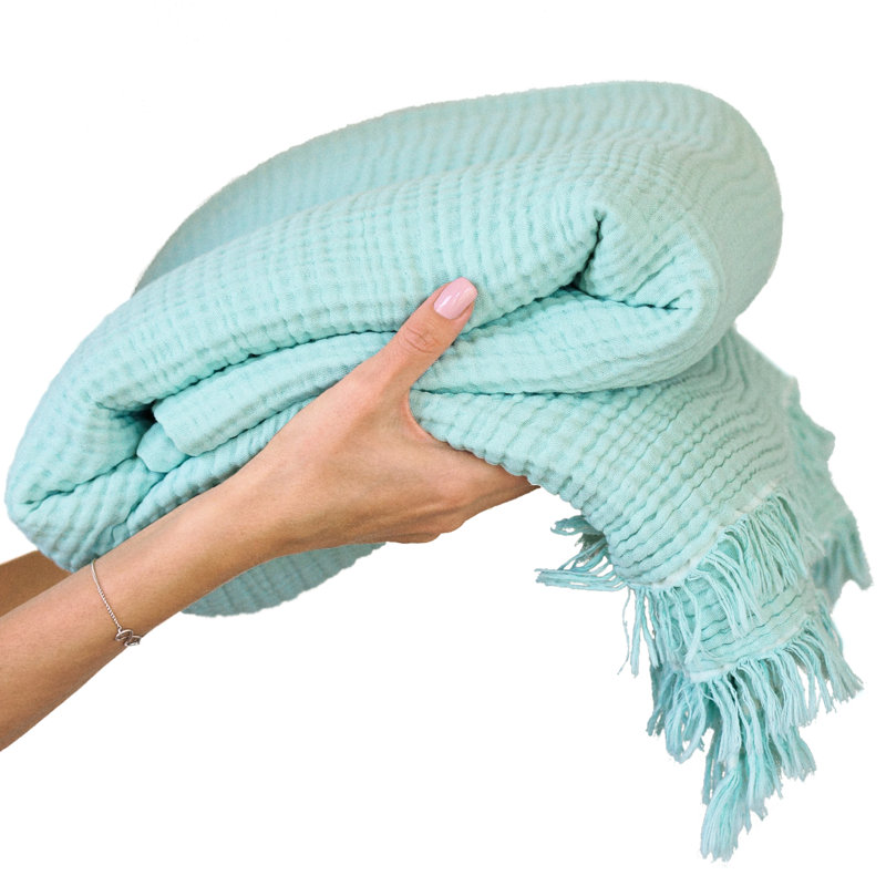 Tanasa Knitted Throw Blanket, Twin XL, MInt