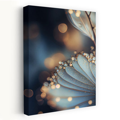 «Dewy Petal Elegance Abstract Delicate Dreamy Flower Landscape», reproduction d'art murale