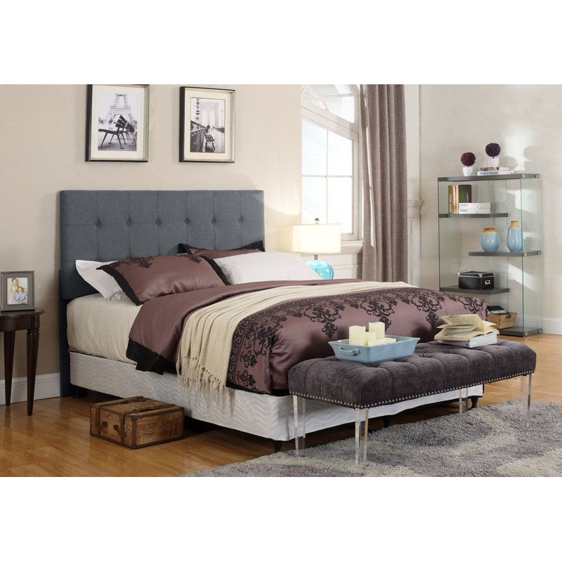 Eilidh Upholstered Panel Headboard, Gray
