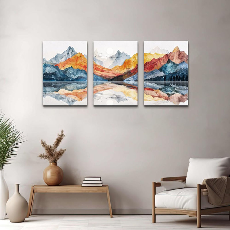3 Piece Wrapped Canvas Print, 40 cm H x 30 cm W