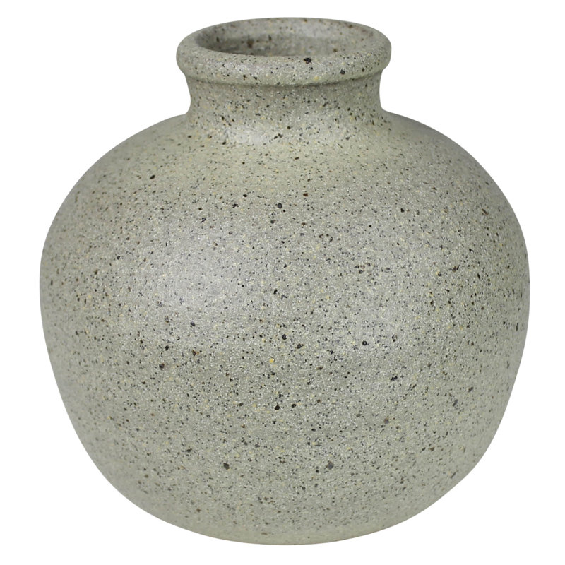 Speckled Gray Ceramic Decorative Table Vase