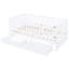 Lit de jour simple blanc avec garde-corps de clôture et 2 tiroirs pour les petites chambres, maximisant l'espace de rangement