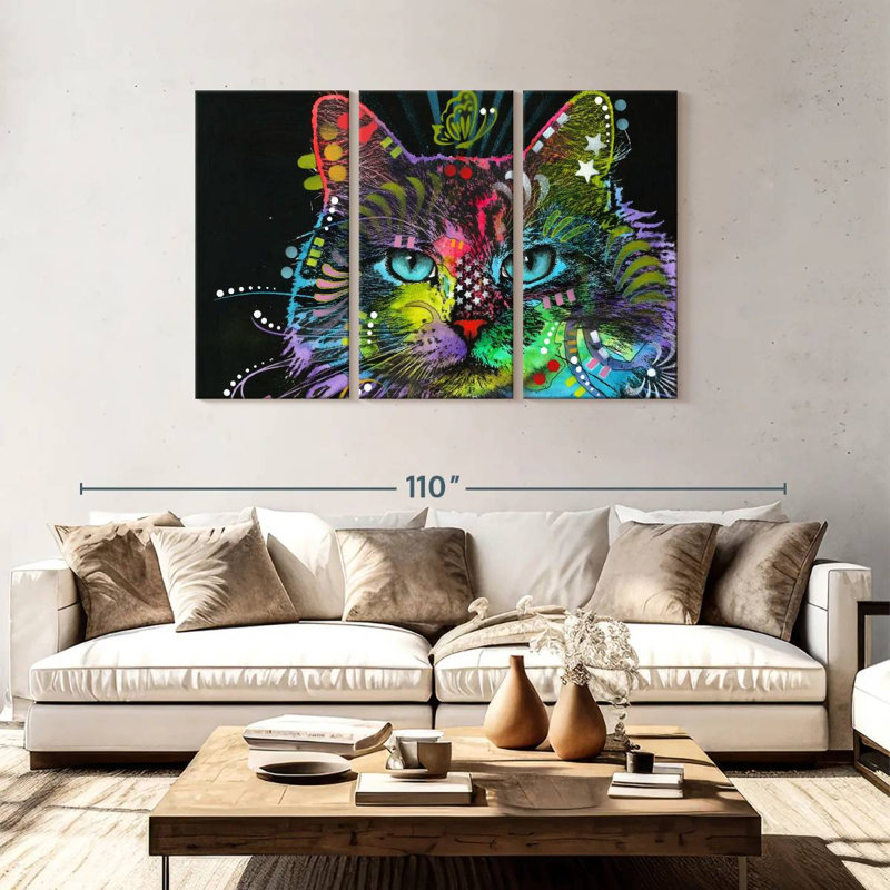 Brampt Blue Stare, 48" H x 74" W