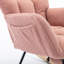 Chaise berçante en tissu avec repose-pieds Teddy-472143875
