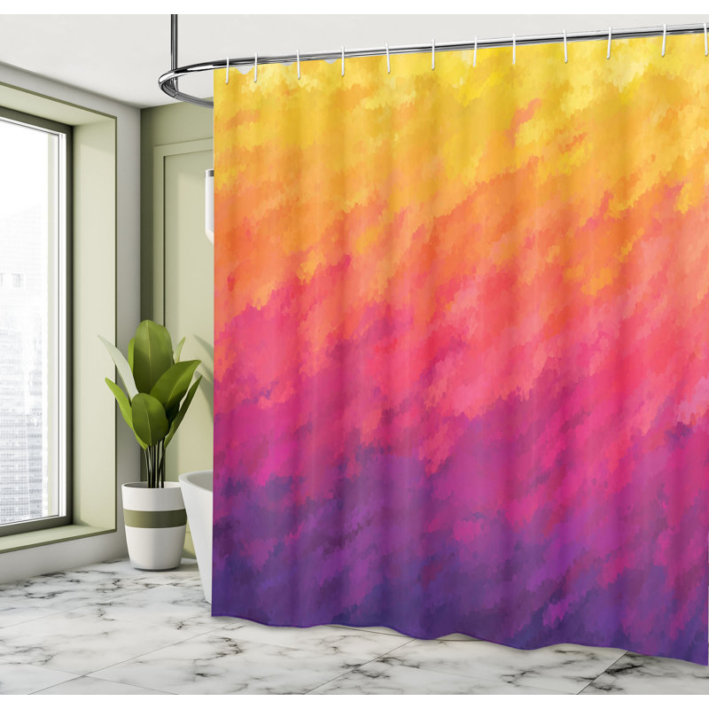 Ensemble de rideau de douche + crochets, H 70 po x l 69 po