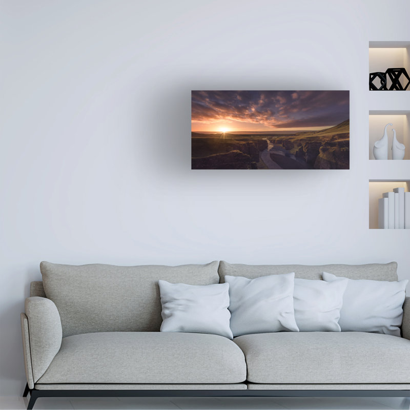 Art sur toile Javier De La The Canyon, H 12 po x l 24 po