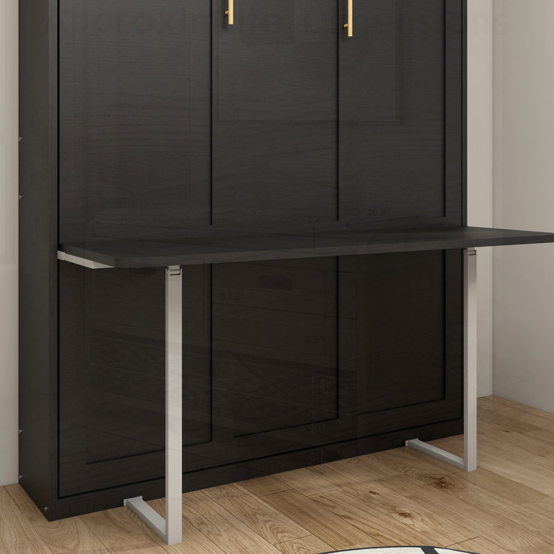 Lit escamotable vertical avec bureau, panneau de fibres à densité moyenne et panneau de particules pliable pour les chambres adultes
