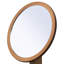 Miroir de 9,5 po de hauteur et en bois avec piédestal - Noyer Diamètre,