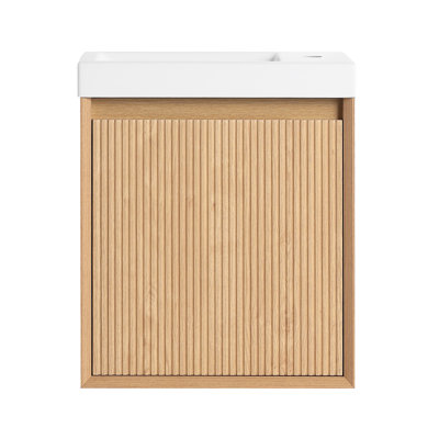 18.5" Wall-Mounted Bathroom Vanity With Resin Sink