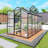 Walk-In Outdoor Greenhouse, Polycarbonate Greenhouse With Aluminum Frame, Adjustable Vents, Lockable Door For Backyard-121528997-121528995