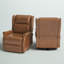 Fauteuil inclinable manuel pivotant en faux cuir Allan-1539826867