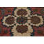 Tapis rose en laine noué à la main de conception unique 4 pi 6 po x 7 pi 2 po Babar