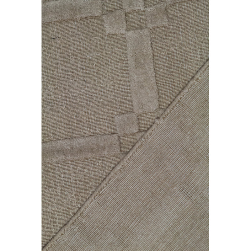 Cotton Geometric Area Rug in Beige